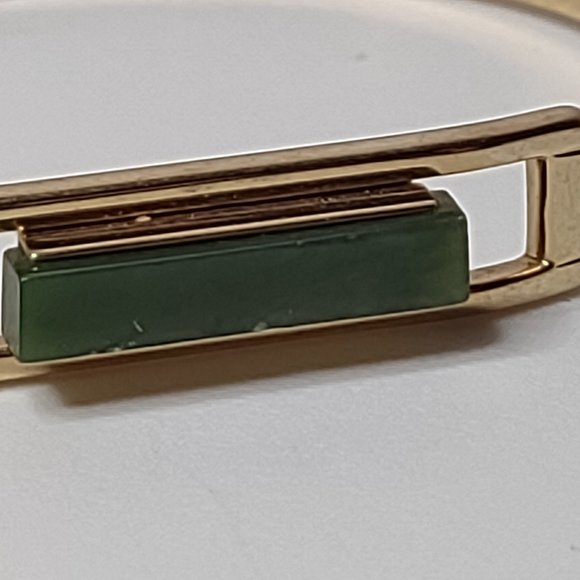 Vintage Avon Green And Gold Tone Bracelet - Picture 6 of 16